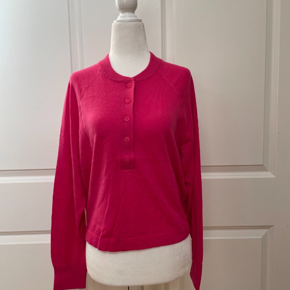 Lennox Henley Cotton/Cashmere Sweater from 360 Cashmere